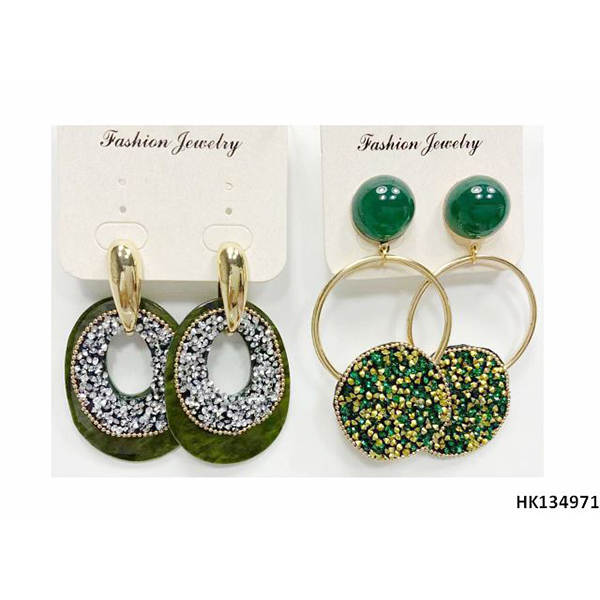 Fashionable Metal Alloy with Acrylic Parts Drop Earring