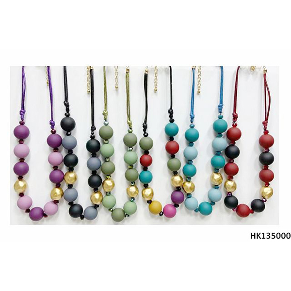Fashion Beaded Necklace with Different Color Beads