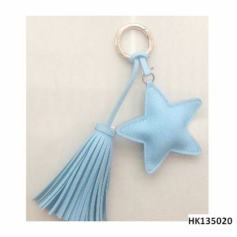 Charm Metal PU Leather Star Key Chain