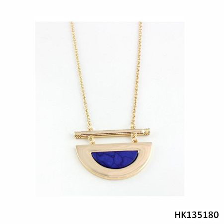 Fashionable Citrin Stone Jewelry Metal Alloy Necklace