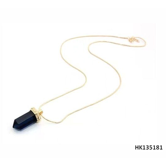 High Quality Citrin Stone Jewelry Metal Alloy Necklace