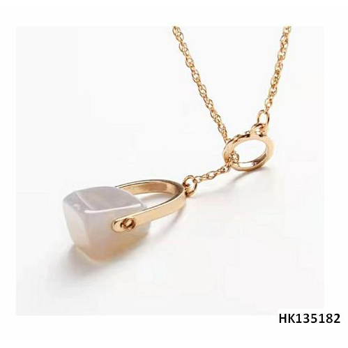 Statement Fashion Citrin Stone Jewelry Metal Alloy Necklace