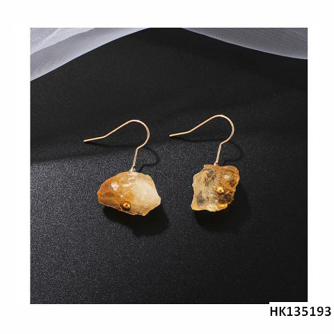Charm Citrin Stone Jewelry Drop Earring