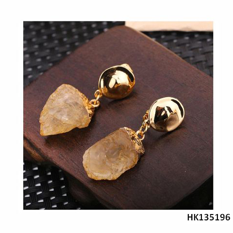 Fashionable Citrin Stone Jewelry Drop Earring