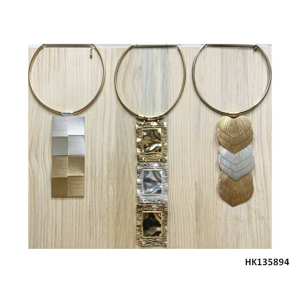 Fashion Multi Alloy Metal Pendant Necklace