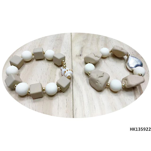 Fashion Jewelry Plastic Beaded Shell Parts Bracelet