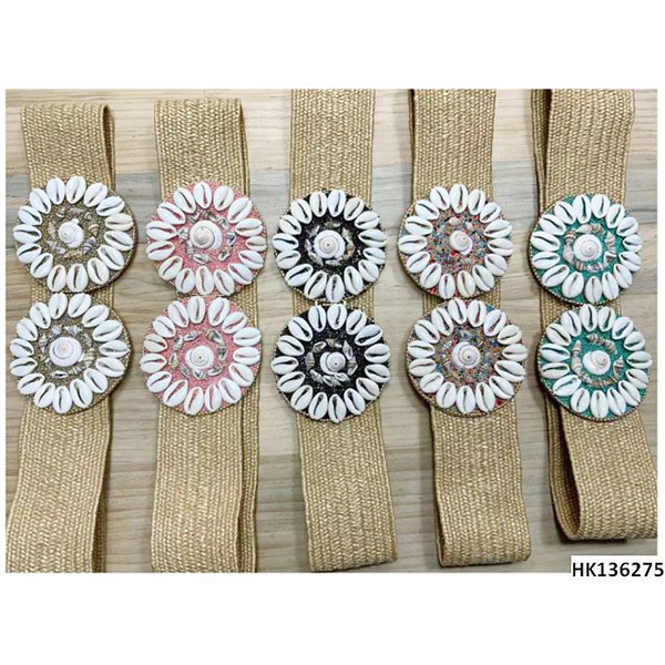 Colorful Jewelry Shell Parts Alloy Metal Knitted Belt