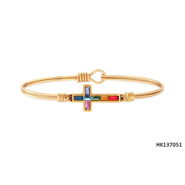Easter Cross Series Crystals Alloy Metal Bangle