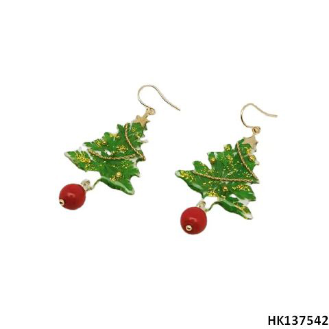Xmas Tree Style Metal Alloy Drop Earring