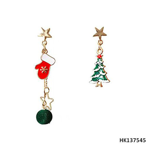 Xmas Mixed Styles Metal Alloy Drop Earring