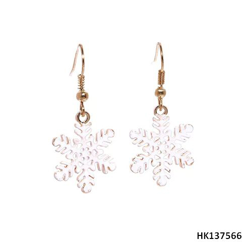 Xmas Snow Style Metal Alloy Drop Earring