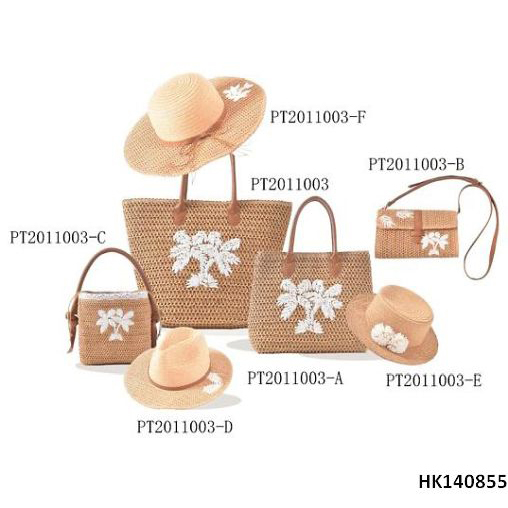 Straw Hat, Straw Bag, Straw Shoulder Bag