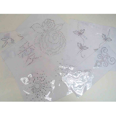 Iron-On Motif with Glass Rhinestones