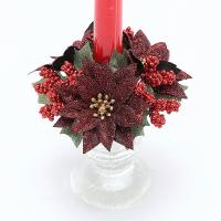 1 inches POINSETTIA CANDLE RING