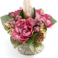 1 inches Glitter-edged Peony candle ring