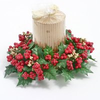 3 inches Pom pom berries candle ring