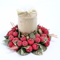 3 inches Sprakle apples candle ring