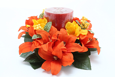 3 inches TIGER LILY CANDLE RING