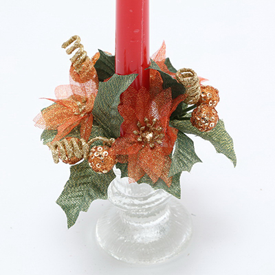 1 inches LACE POINSETTIA CANDLE RING