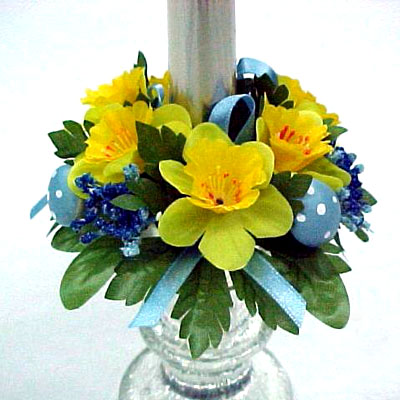 1 inches Narcissus candle ring with mushroom.