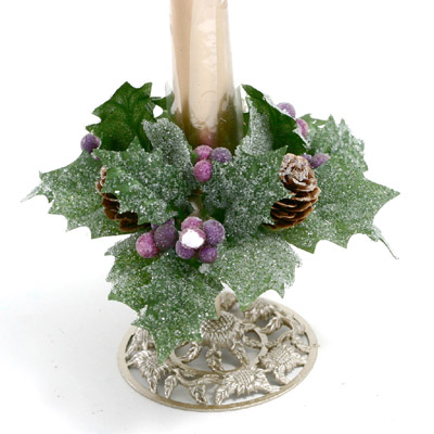 1 inches Sprakle pom pom berries candle ring