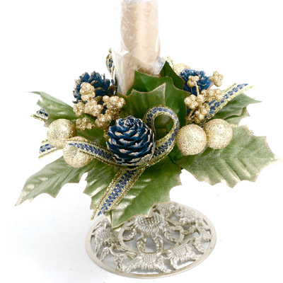 1 inches Glitter berries candle ring