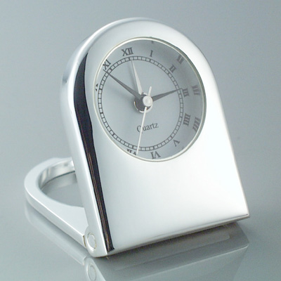Sell Silver-plated Foldable Travel Alarm Clock