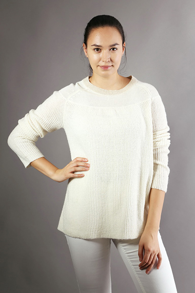Women Crew Neck Long Sleeves Solid Simple Loose Sweater