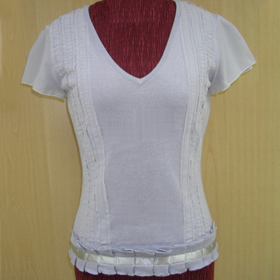 Sell Ladies' V neck cap sleeve pullover