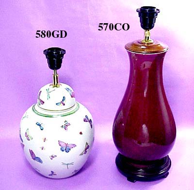 Monochrome and Hand Painted Lamp Bases