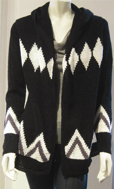 Intarsia Long Hoodie
