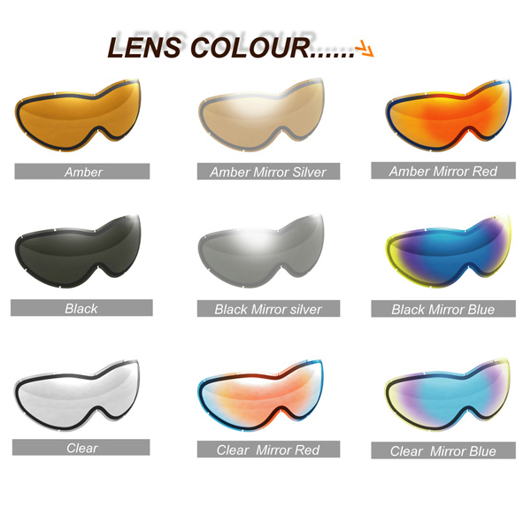 snow goggle lens color