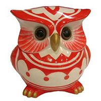 Polyresin Owl Coin Bank