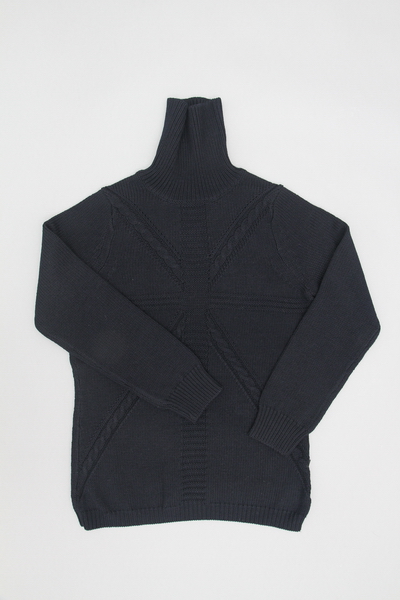 Union Flag Cable Turtle Neck Jumper