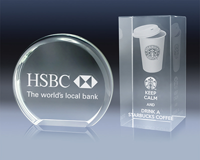 Large Bevelled Crystal Block (without box)