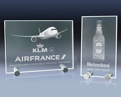 Float Glass with 2 Metal Base