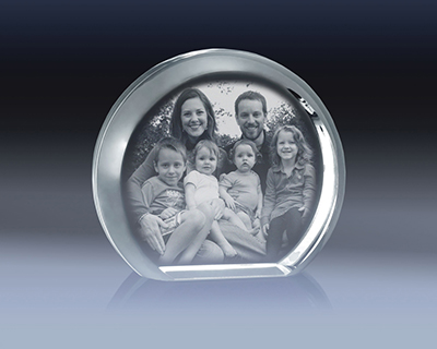 Medium Round Crystal Trophy