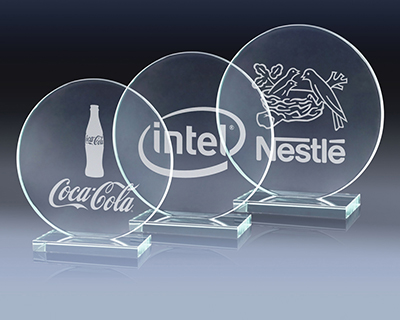 Round Small/Medium/Large Glass Trophy