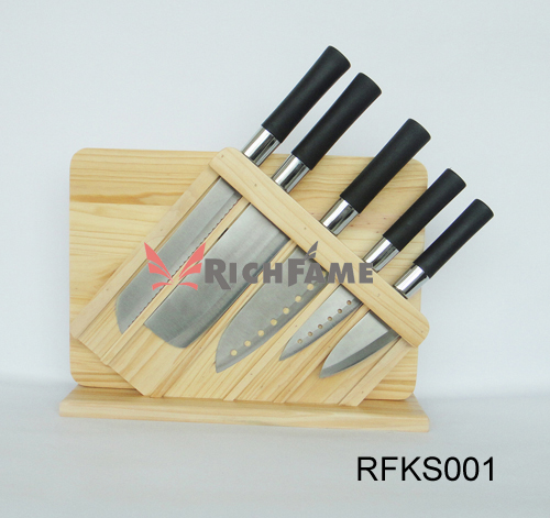 7 Pcs Knife Set With Cutting Board