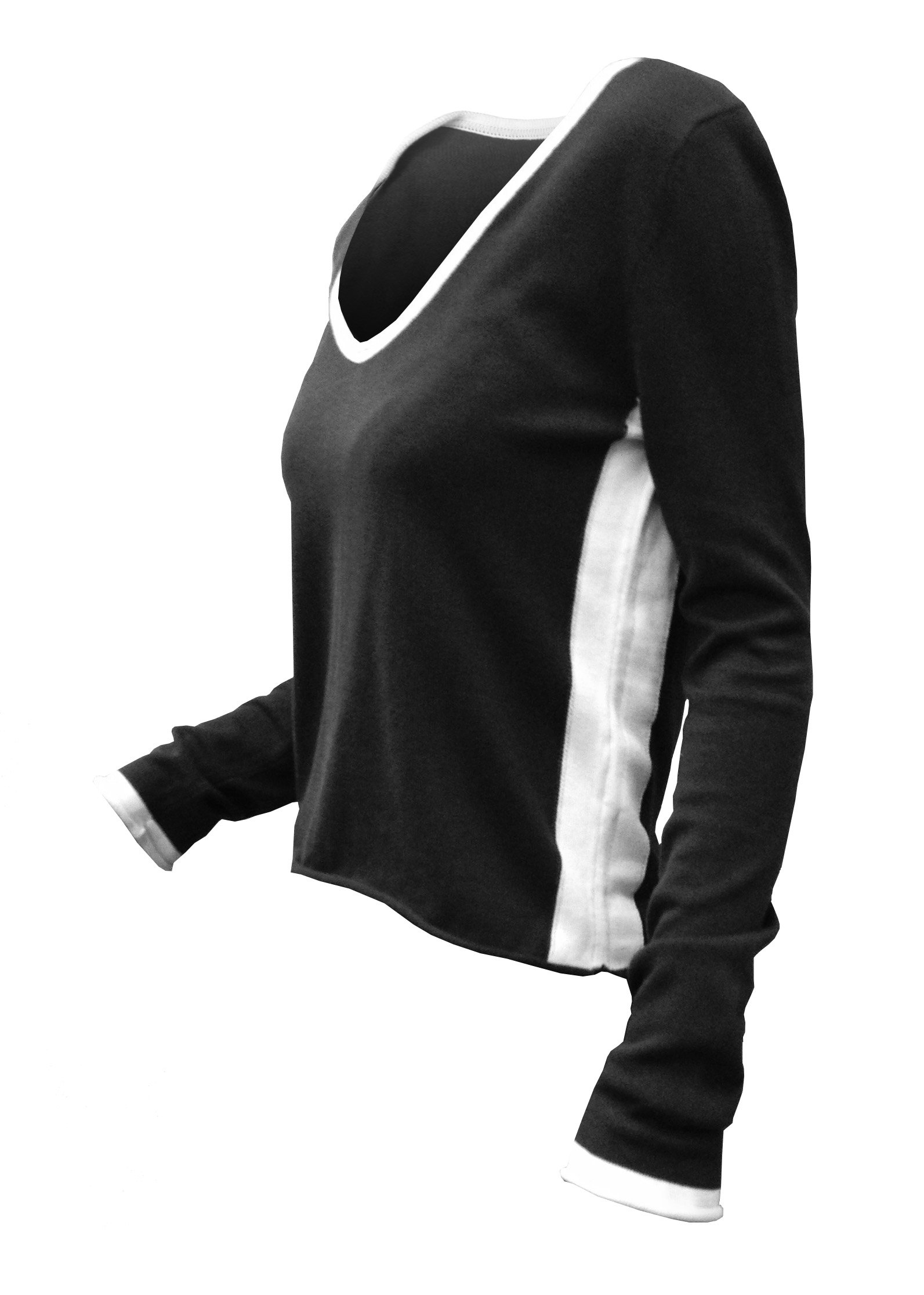 Sell V neck Color trim Sweater