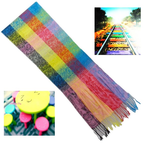 Rainbow Colourful Scarf