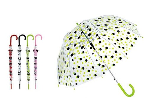 Straight Clear Poe Dome Umbrella