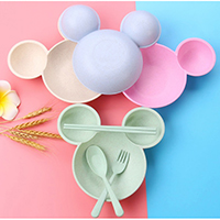 Wheat Straw Dinnerware with Cutlery