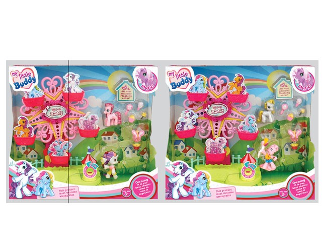 Cartoon Horse + Ferris Wheel