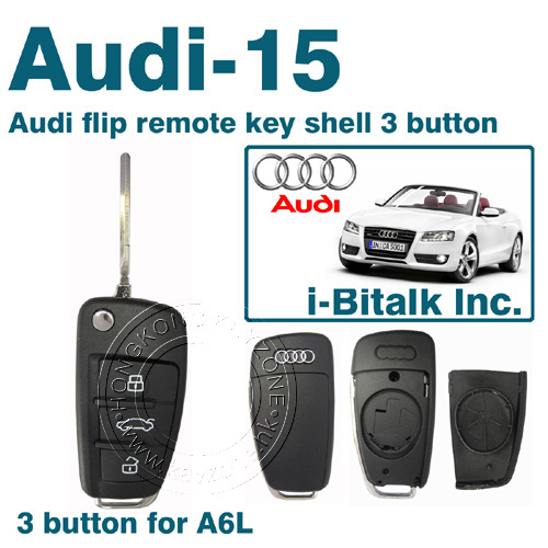 Audi Flip Key Shell 3 Button