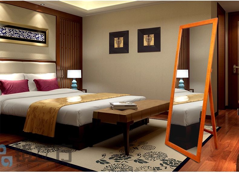 High quality eco-friendly large standing wooden mirror