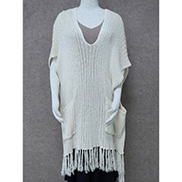 V Neck OP with Fringe