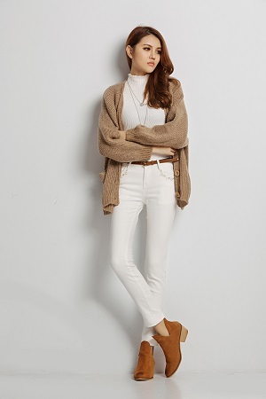 Sell Ladies Emboridery slim Jeans, BK922001