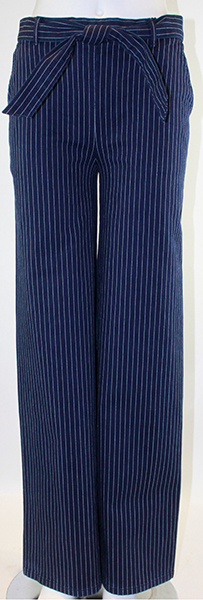 Self belt deals striped pants