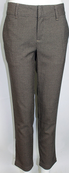 Woven Mini Check High Waistband Pants